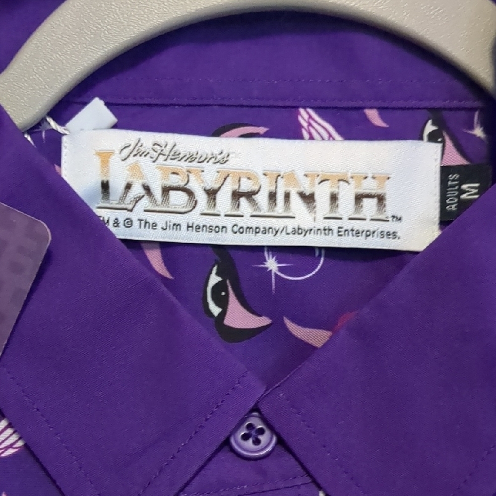 NWT Labyrinth Short Sleeve Purple Shirt -sz M - Picture 6 of 8